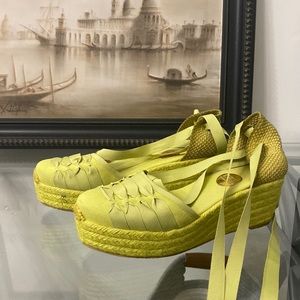 Ras Green platform espadrilles